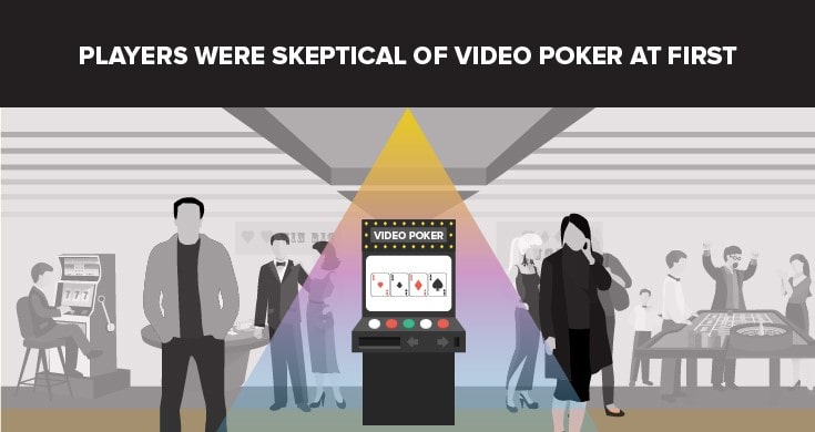 Skeptische Video-Pokerspieler